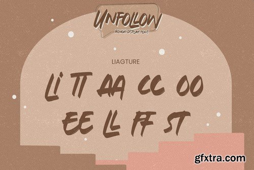 Unfollow - Rough Display Font