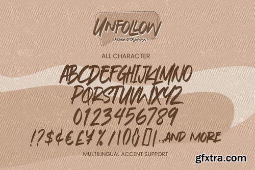 Unfollow - Rough Display Font