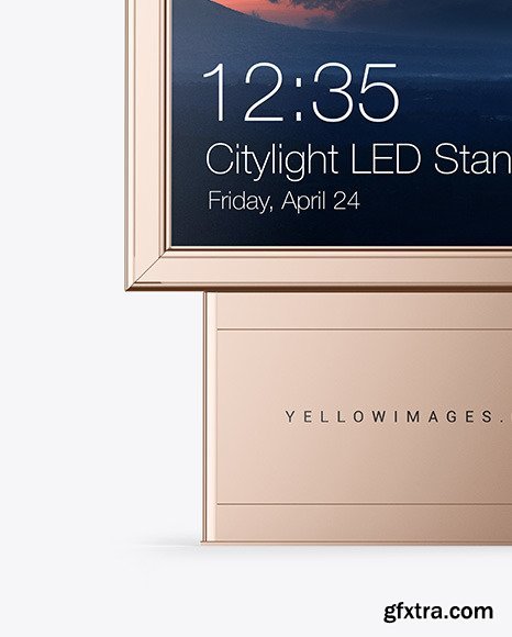 Citylight Metallic LED Stand Mockup 65398