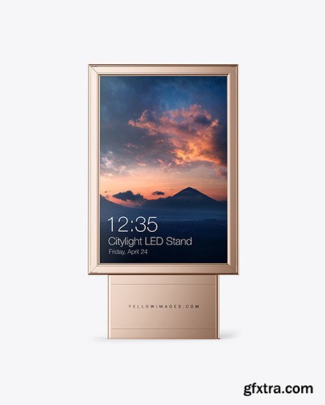 Citylight Metallic LED Stand Mockup 65398