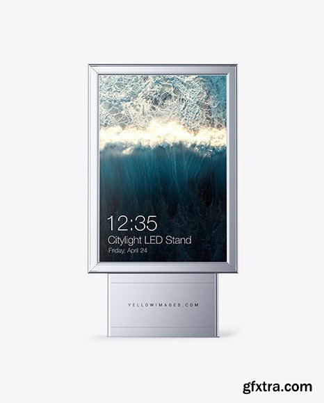 Citylight Metallic LED Stand Mockup 65398