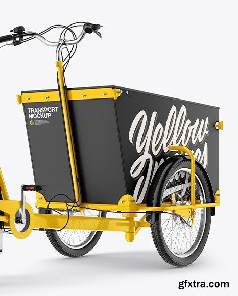 Cargo Bike Mockup - Back RightHalf Side View 69929