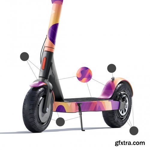 CreativeMarket - Electric Scooter Mockups Set 4784538