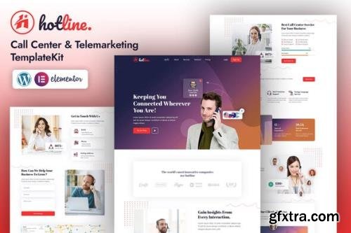 ThemeForest - Hotline v1.0.2 - Call Center &Telemarketing Elementor Template Kit - 35237501