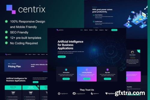 ThemeForest - Centrix v1.0.0 - Artificial Intelligence & Technology Services Elementor Template Kit - 35232880