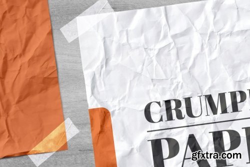 CreativeMarket - Crumpled Paper Mockup 4738816