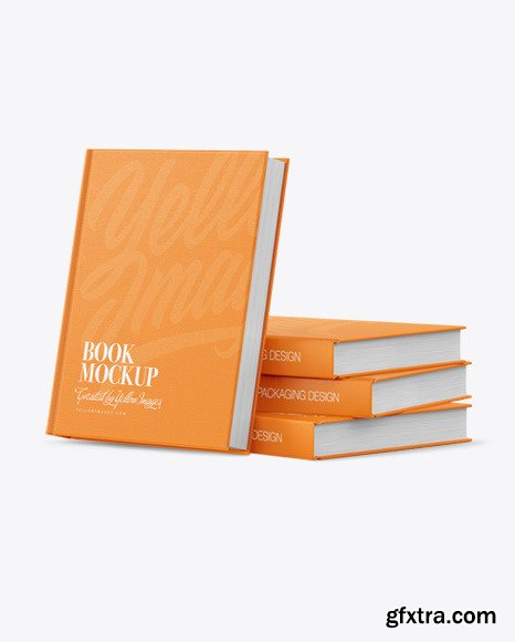 Hardcover Books w/ Fabric Cover Mockup 60962