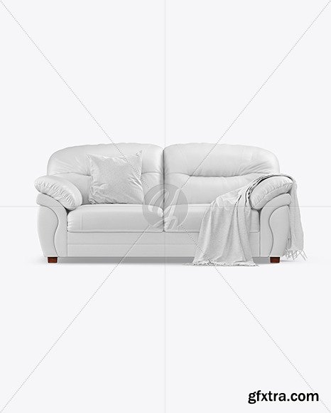 Couch with Pillow and Blanket Mockup 55757