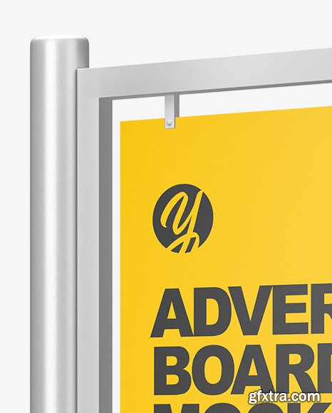 Advertising Board Mockup - Half Side View 56087
