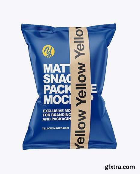 Matte Snack Bag w/ Tape Mockup 53537