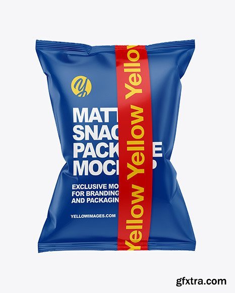 Matte Snack Bag w/ Tape Mockup 53537