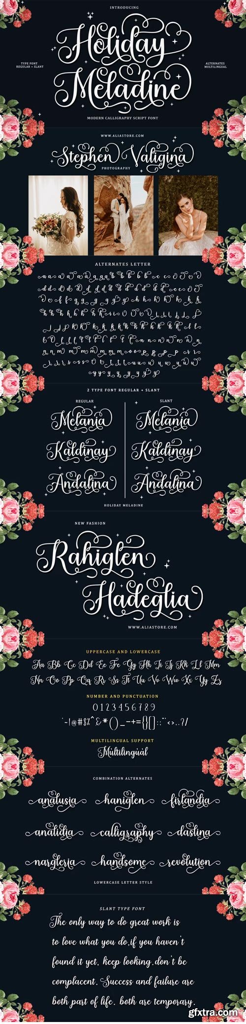 Holiday Meladine Font Family