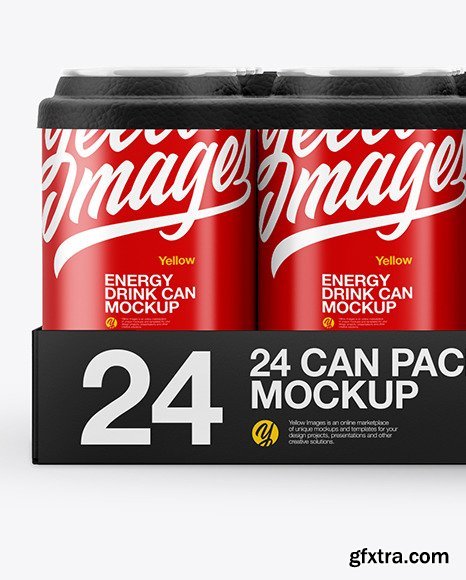 Pack with 24 Matte Cans Mockup 50405