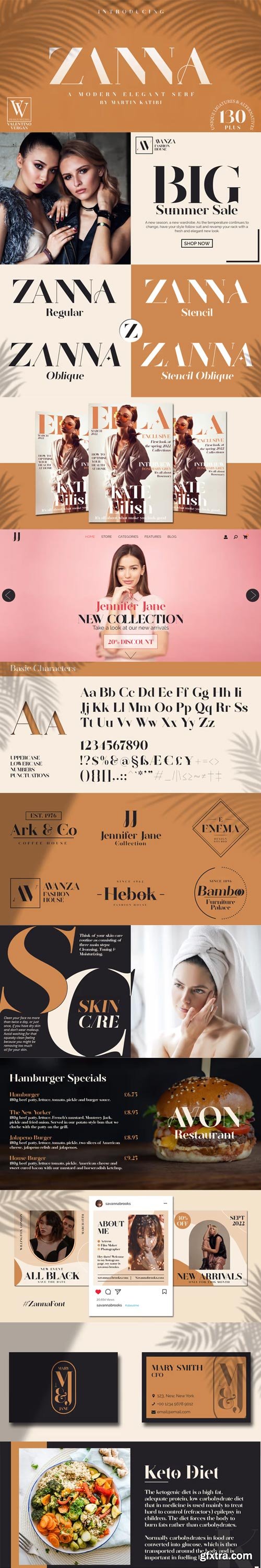 Zanna Font Family