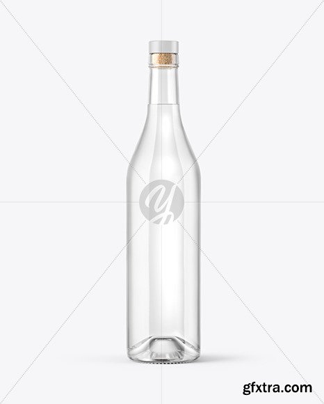 Clear Glass Vodka Bottle Mockup 55984