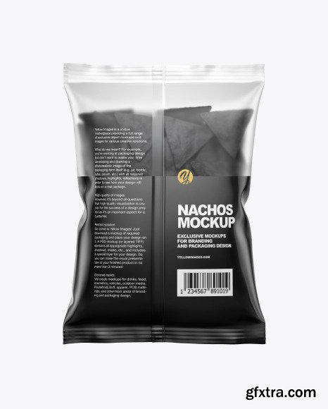 Matte Bag With Black Nachos Mockup 55940