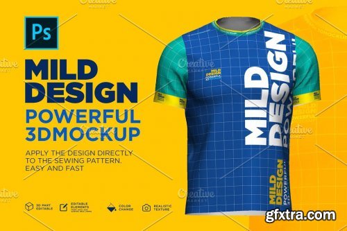 CreativeMarket - 3d Mockup: Short Sleeve T-shirt 4607880