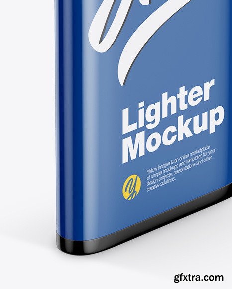 Glossy Plastic Lighter Mockup 55393