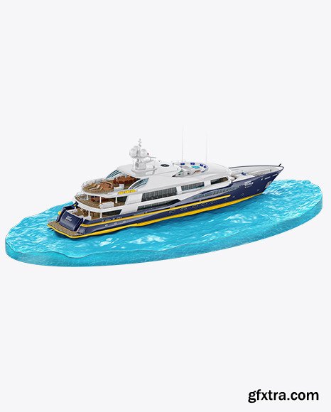 Yacht w/water Mockup 56029