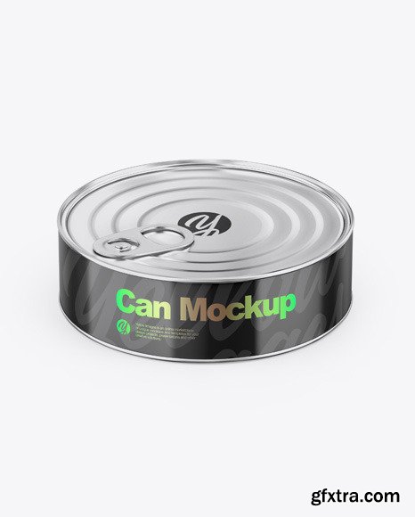 Metallic Can W/ Glossy Label Mockup 55912