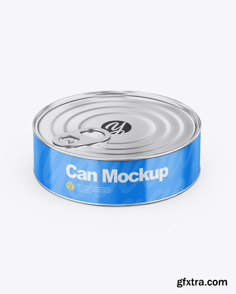 Metallic Can W/ Glossy Label Mockup 55912