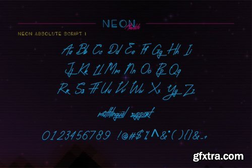 Neon Absolute Duo Font Family - 3 Fonts