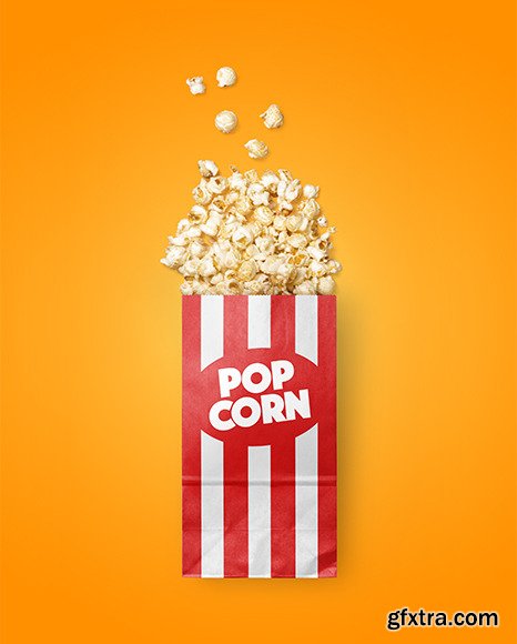 Paper Package w/ Popcorn Mockup 55873