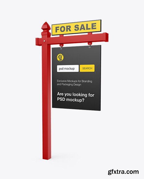 Realtor Sign Mockup - Half Side View 55802