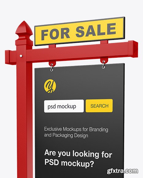 Realtor Sign Mockup - Half Side View 55802