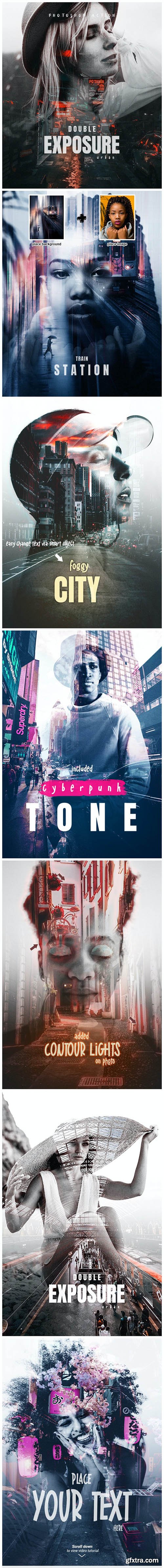 GraphicRiver - Double Exposure Urban - Photoshop Action 34601295