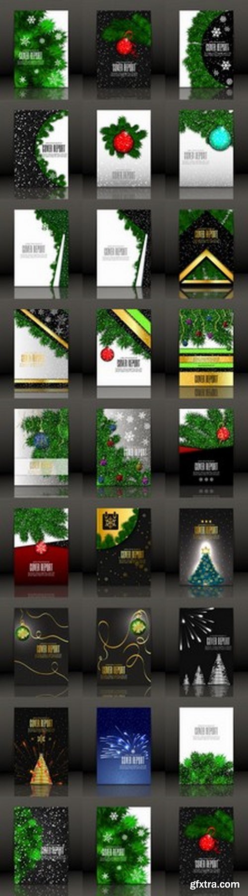 New Year banner Christmas flyer cover 25 EPS