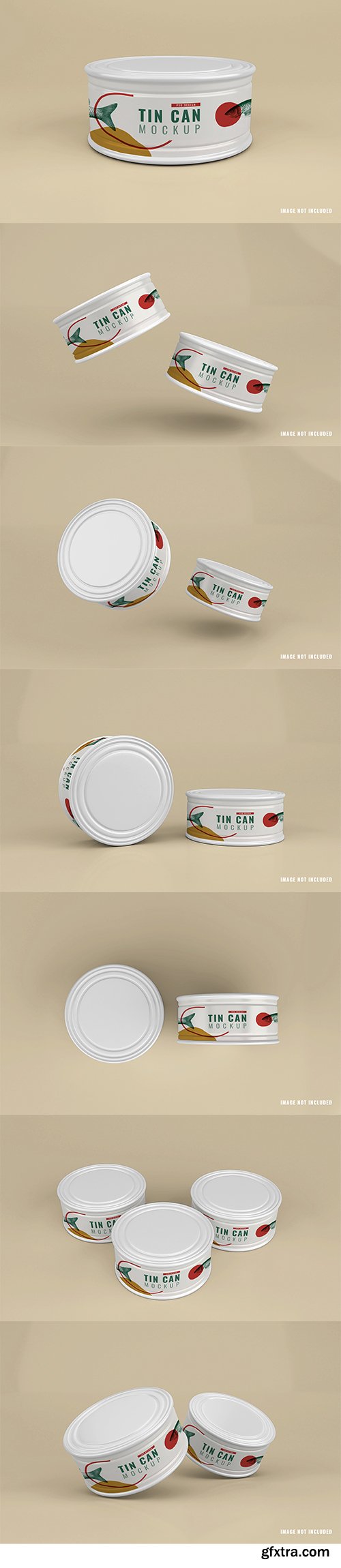 Tin can container mockup