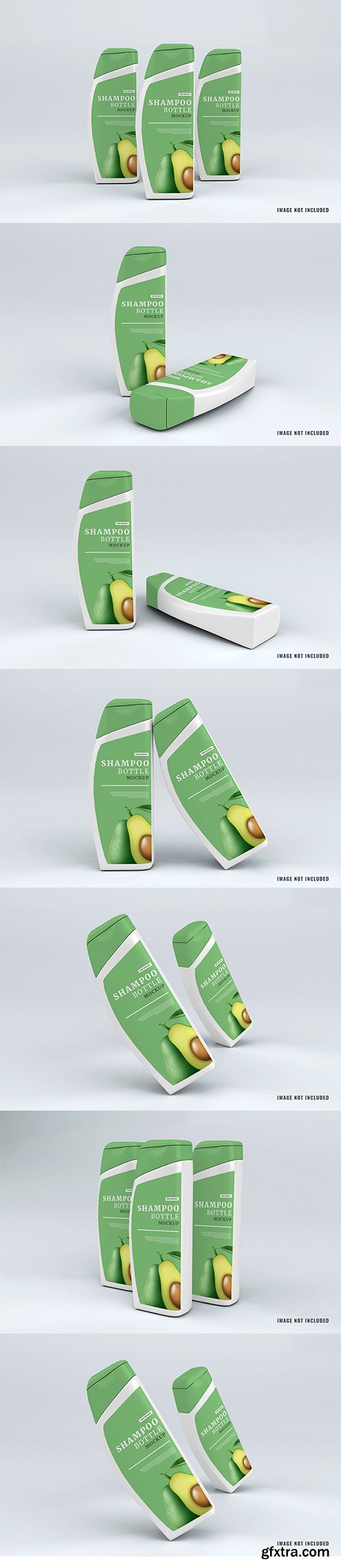 Cosmetic shampoo bottle mockup