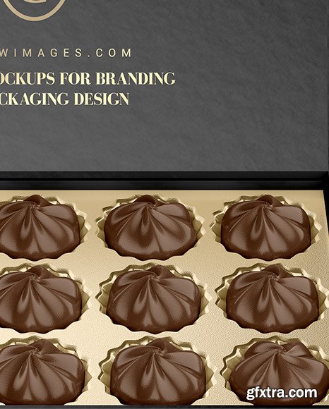 Box of Chocolate Sweets Mockup 88300