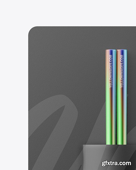 Gloss Metallic Chopsticks in Matte Pack Mockup 88177