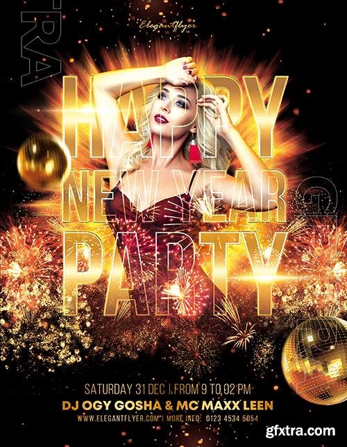 Happy New Year Premium PSD Flyer Template