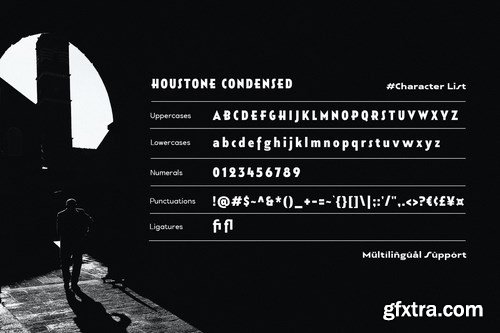 Houstone - Bold Condensed Art Deco Sans Serif