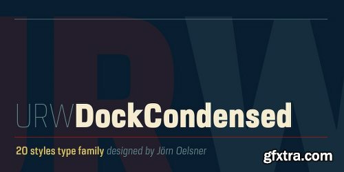 URW Dock Condensed Font Family - 20 Fonts