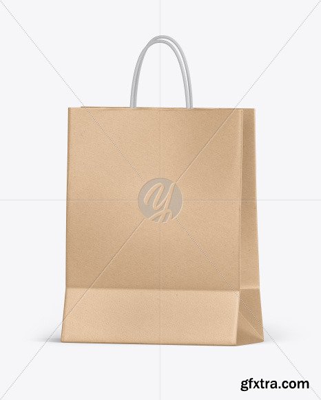 Kraft Shopping Bag w/ Rope Handles Mockup 55839