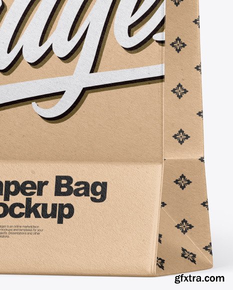 Kraft Shopping Bag w/ Rope Handles Mockup 55839