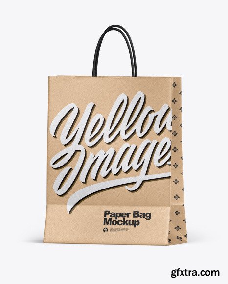 Kraft Shopping Bag w/ Rope Handles Mockup 55839