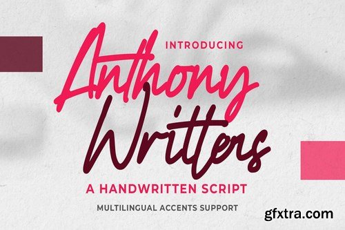 Anthony Writters - A Handwritten Script