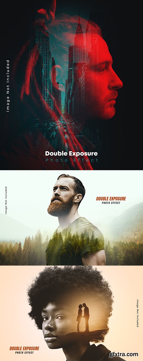 Double exposure photo effect