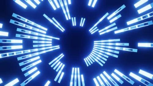 Videohive - Vj Loop Pulsating Blue Disco Rays 02 - 35252366 - 35252366