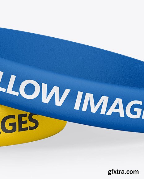 Two Matte Silicone Wristbands Mockup 55687