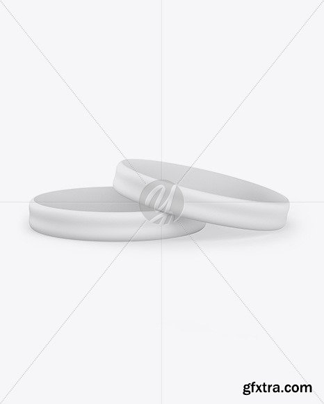 Two Matte Silicone Wristbands Mockup 55687