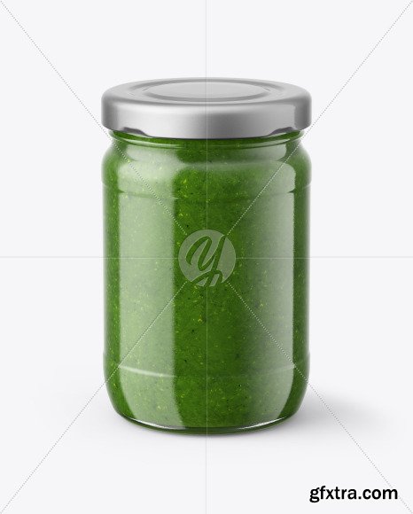 Pesto Sauce Jar Mockup 56342