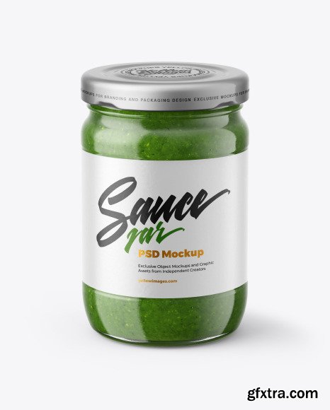 Pesto Sauce Jar Mockup 56342