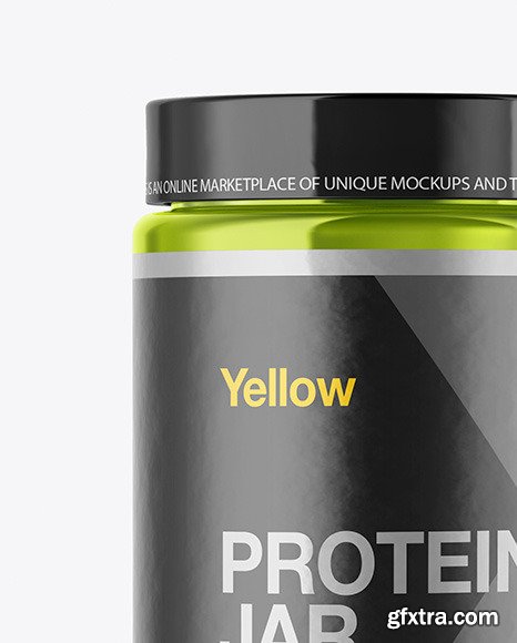 Metallic Protein Jar Mockup 55589