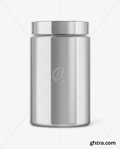 Metallic Protein Jar Mockup 55589